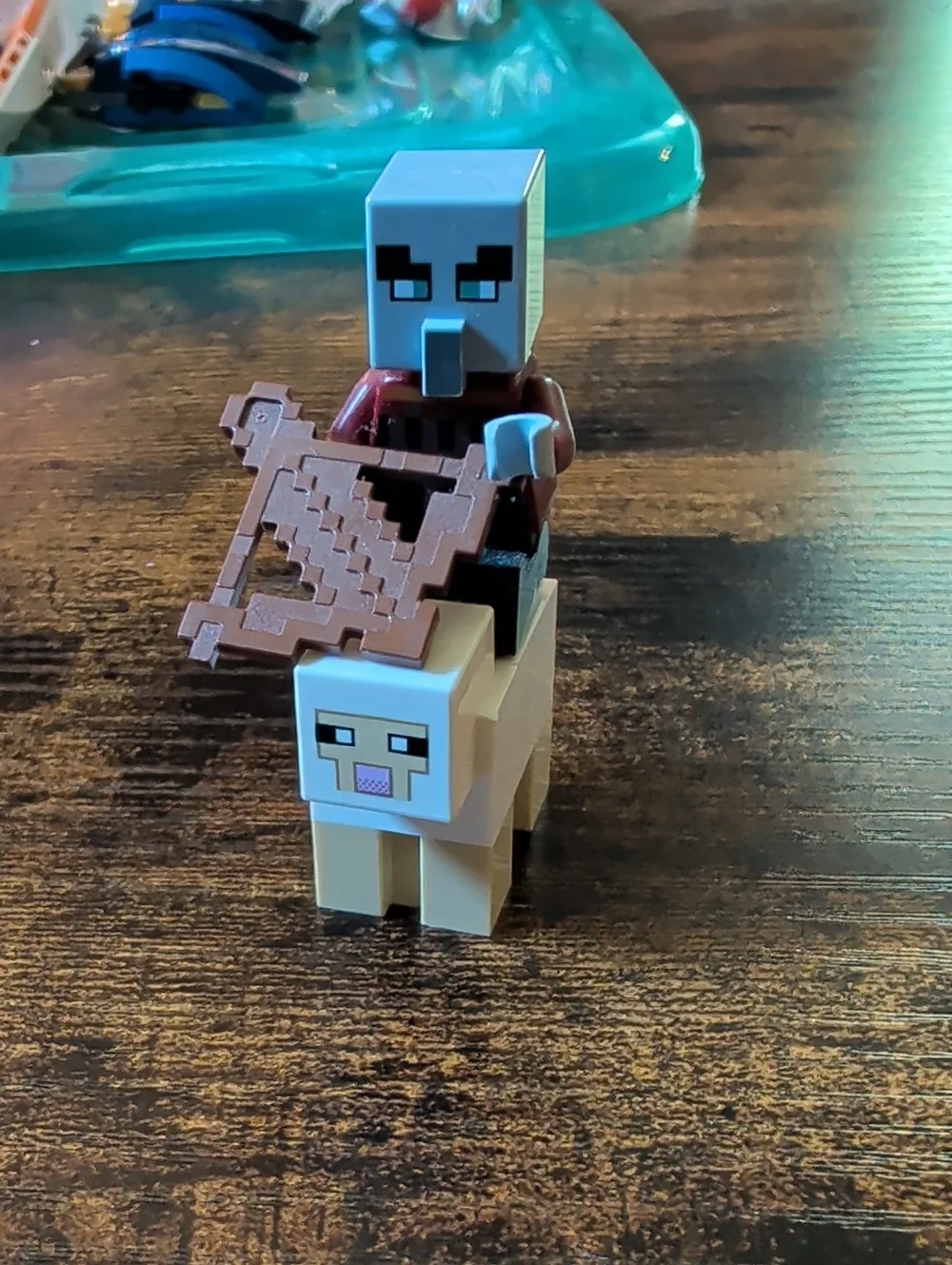 Lego Minecraft Pillager Riding Sheep Minifigure